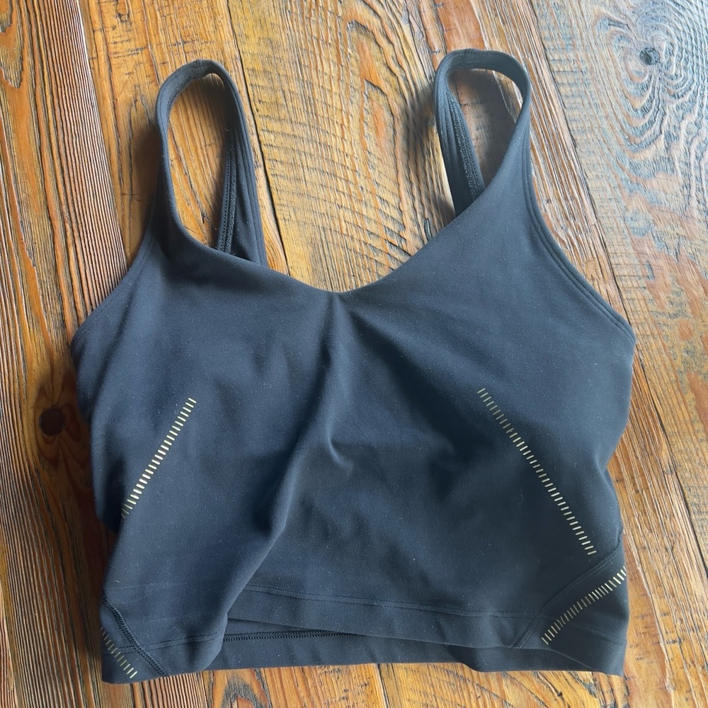 Lululemon Athletica Black Tank Top with Stitch Detail